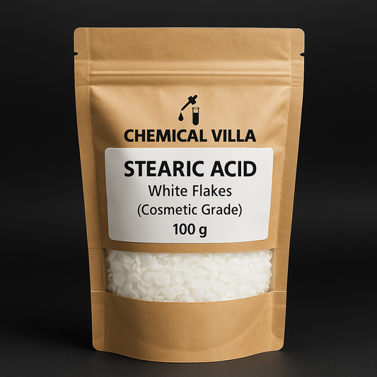 Stearic Acid 100g (White Flakes) | Cosmetic-Grade for Creams & Soaps | Chemical Villa