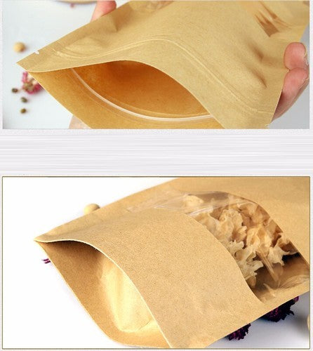 Kraft Paper Standup Pouch brown Zipper Bag(10x15 cm) - Chemical Villa