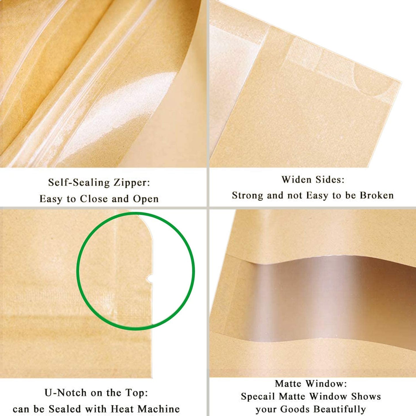 Kraft Paper Standup Pouches brown (14x20 cm) - Chemical Villa