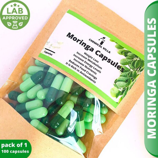 Organic Moringa  Capsules 100 Capsules500mg Lab Tested Approved|Weight Loose - Chemical Villa