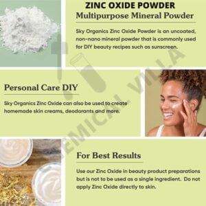 Zinc Oxide Powder (non-nano poweder) 50 gram (Sunscreen Powder) - Chemical Villa
