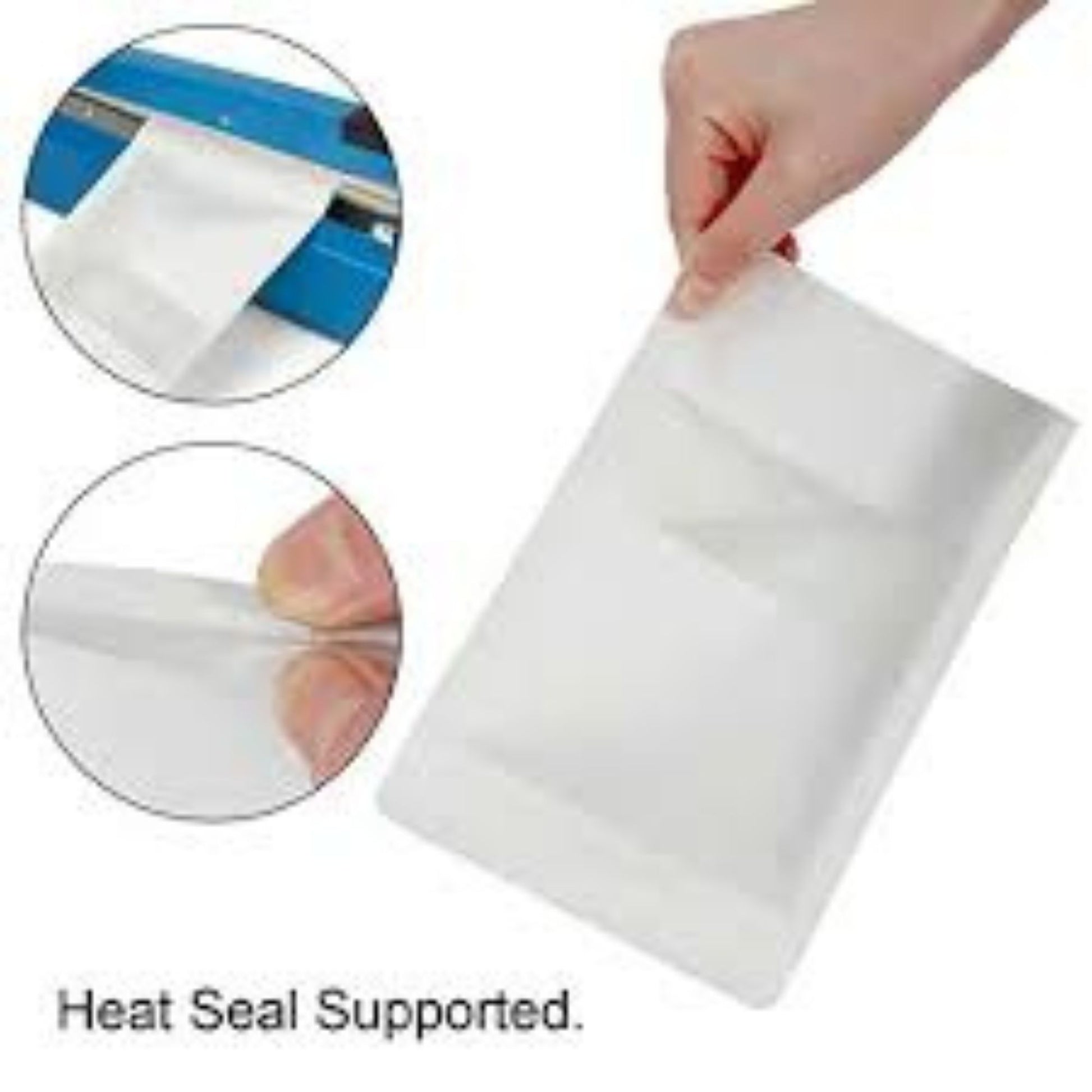 White Kraft Standup Pouch with Matt Window ..5 sizes available 50pcs/Lot - Chemical Villa