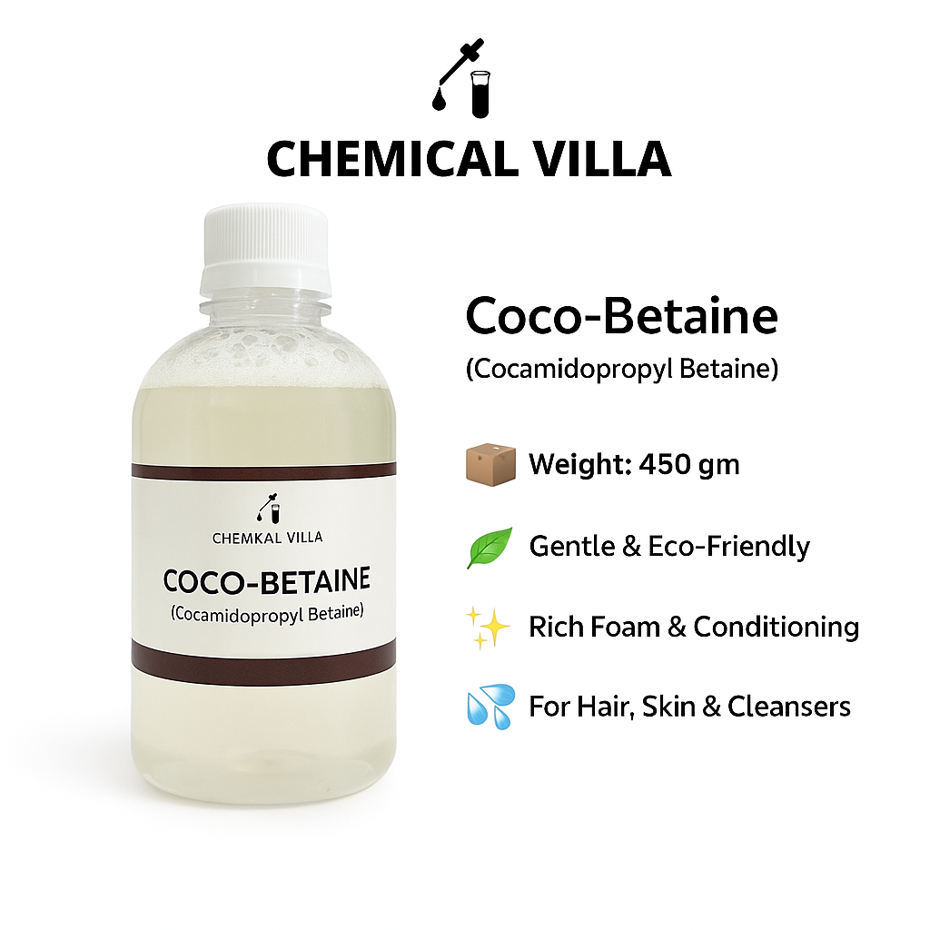 Coco-Betaine (Cocamidopropyl Betaine) 450g β Gentle Foaming & Eco-Friendly Surfactant for Shampoos, Body Wash & Cleansers | Chemical Villa