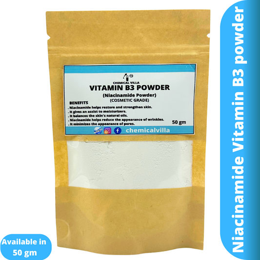 Niacinamide powder 50 gram|Vitamin B3 Powder cosmetic grade - Chemical Villa