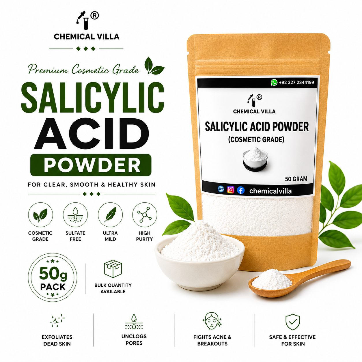 Premium Salicylic Acid Powder 50 GRAM