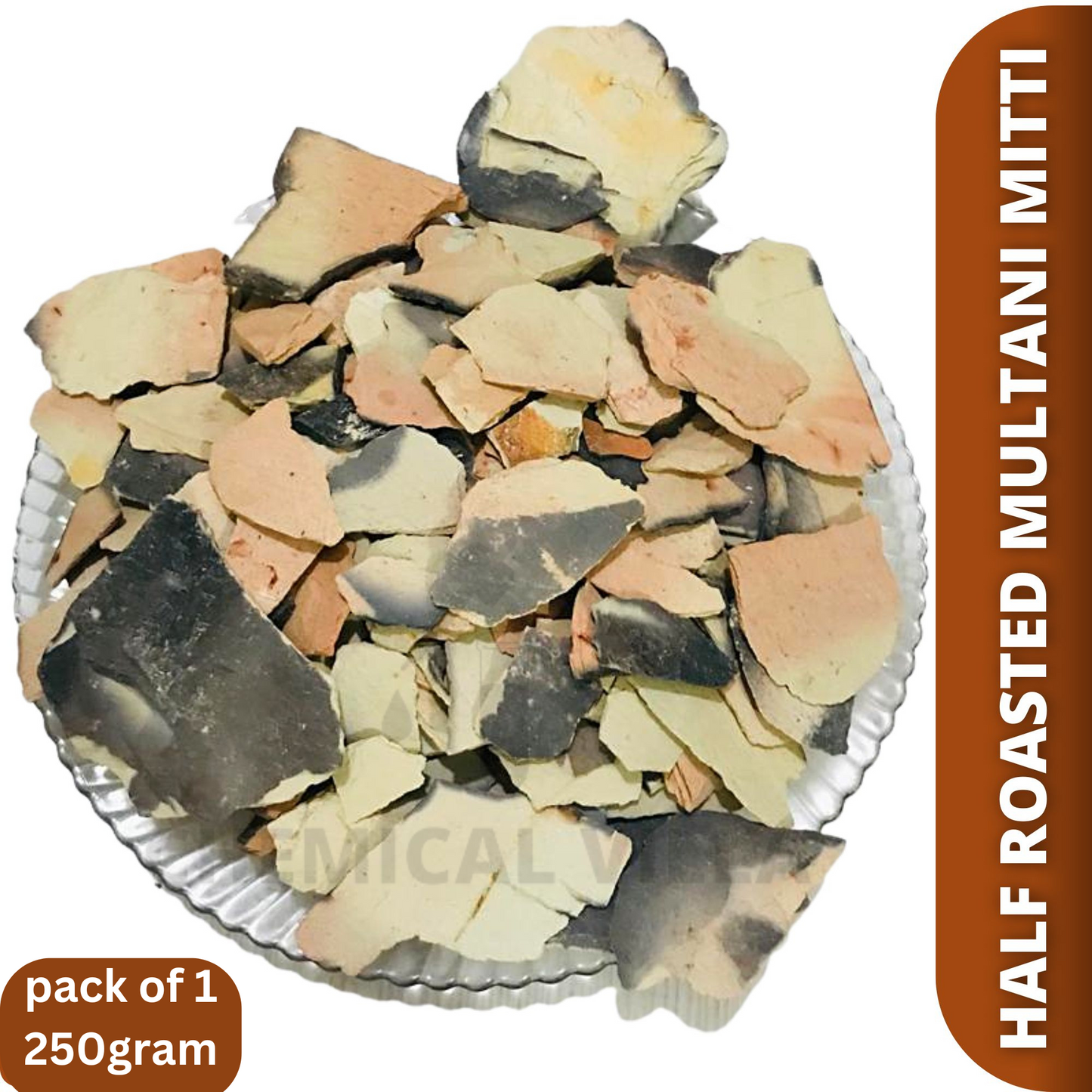Half Roasted multani mitti|kachi pakki multani mitti 500 GRAM \ 1 KG - Chemical Villa