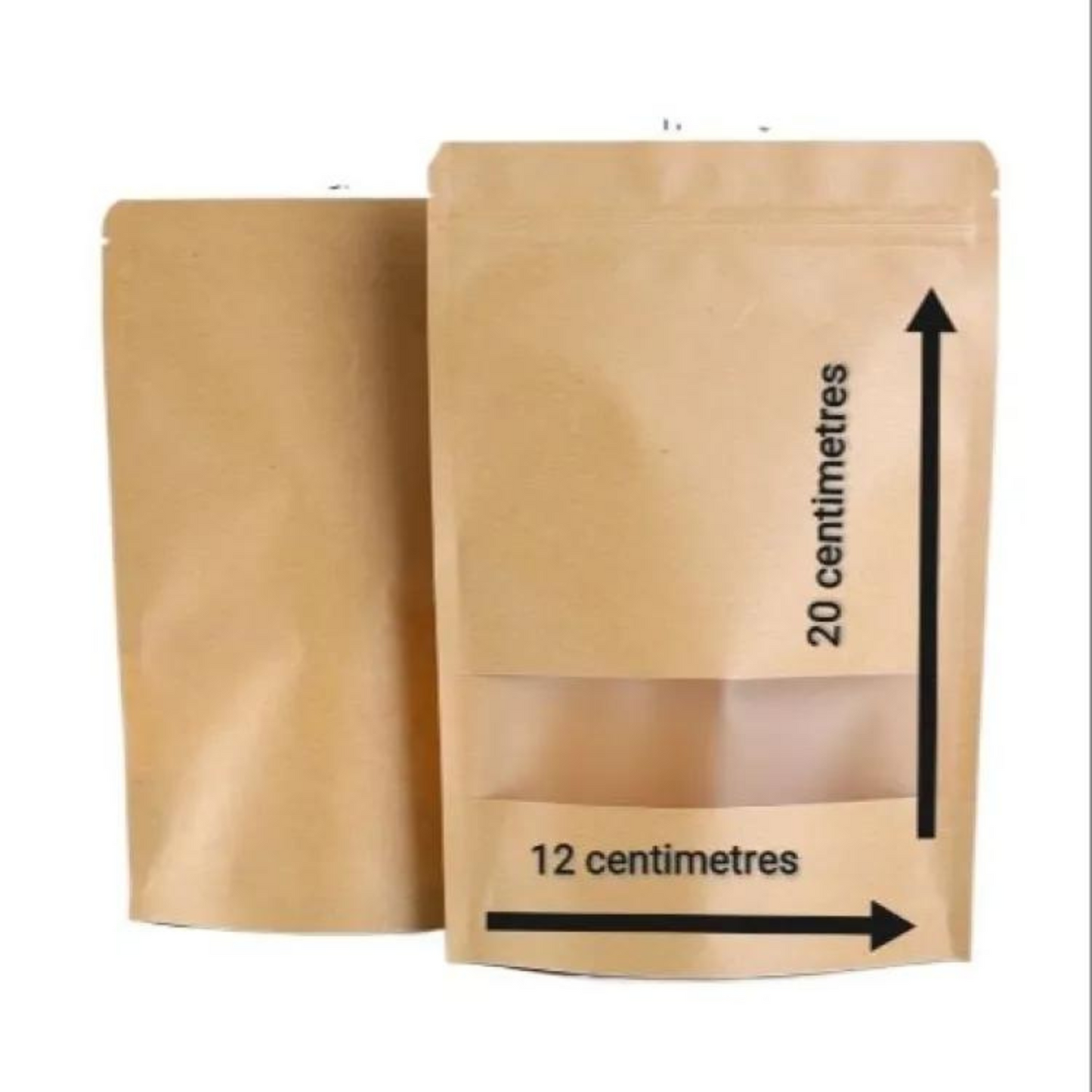 Kraft Paper Standup Pouch 12×20 cm (Brown) - Chemical Villa