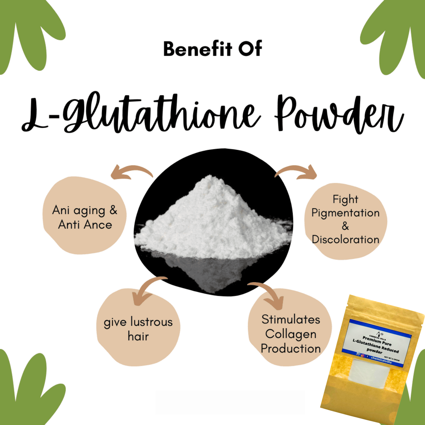 L-Glutathione Reduced Powder 5 gram - Chemical Villa