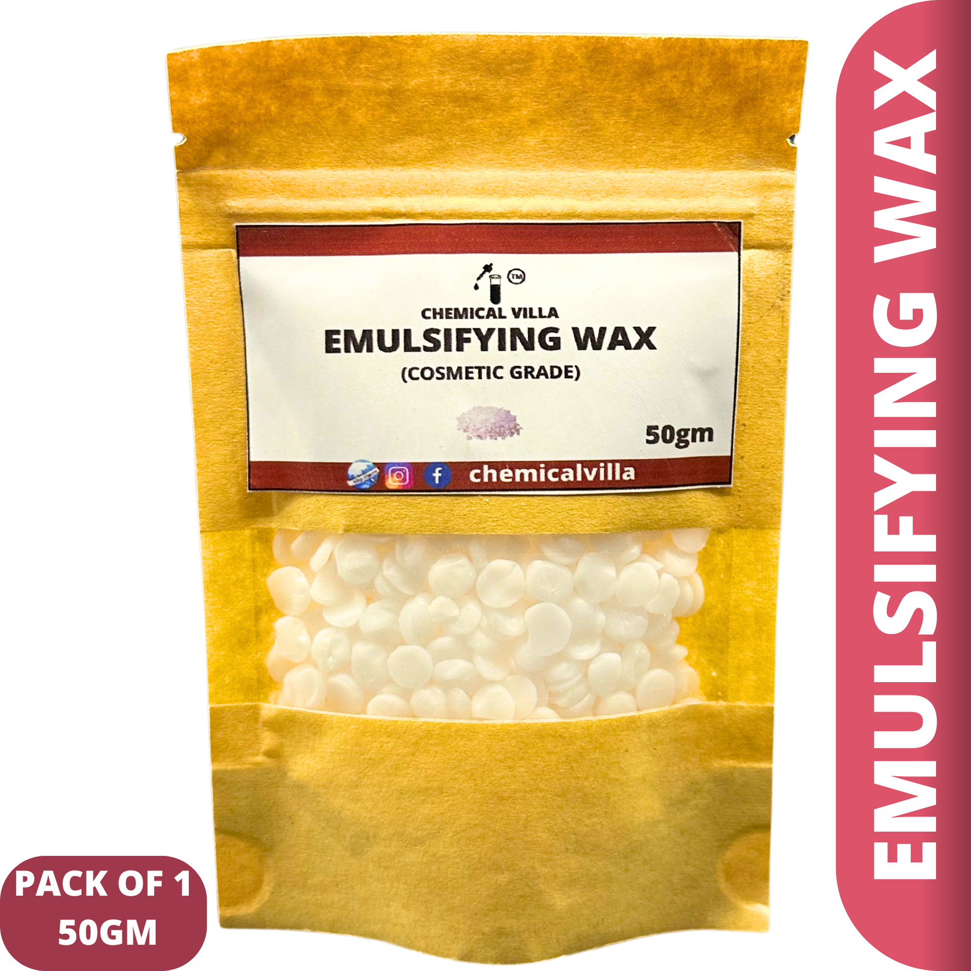 Pure Emulsifying Wax cosmetic grade 50 gram - Chemical Villa