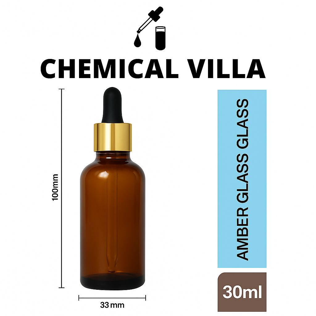 30ml Amber Glass Dropper Bottles (Set of 3, 6) – UV Protection, Leak-Proof, Reusable for Essential Oils & Serums