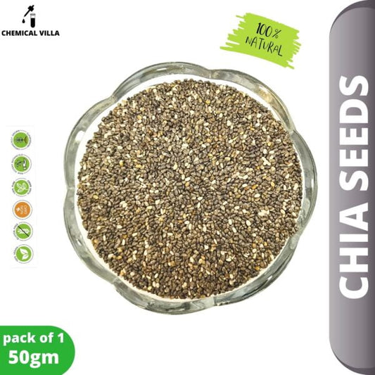 Chia Seeds 50 GM – Organic Export Quality - Chemical Villa