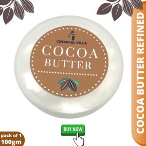 Pure White Refined Cocoa Butter 50g| Cosmetic Grade - Chemical Villa
