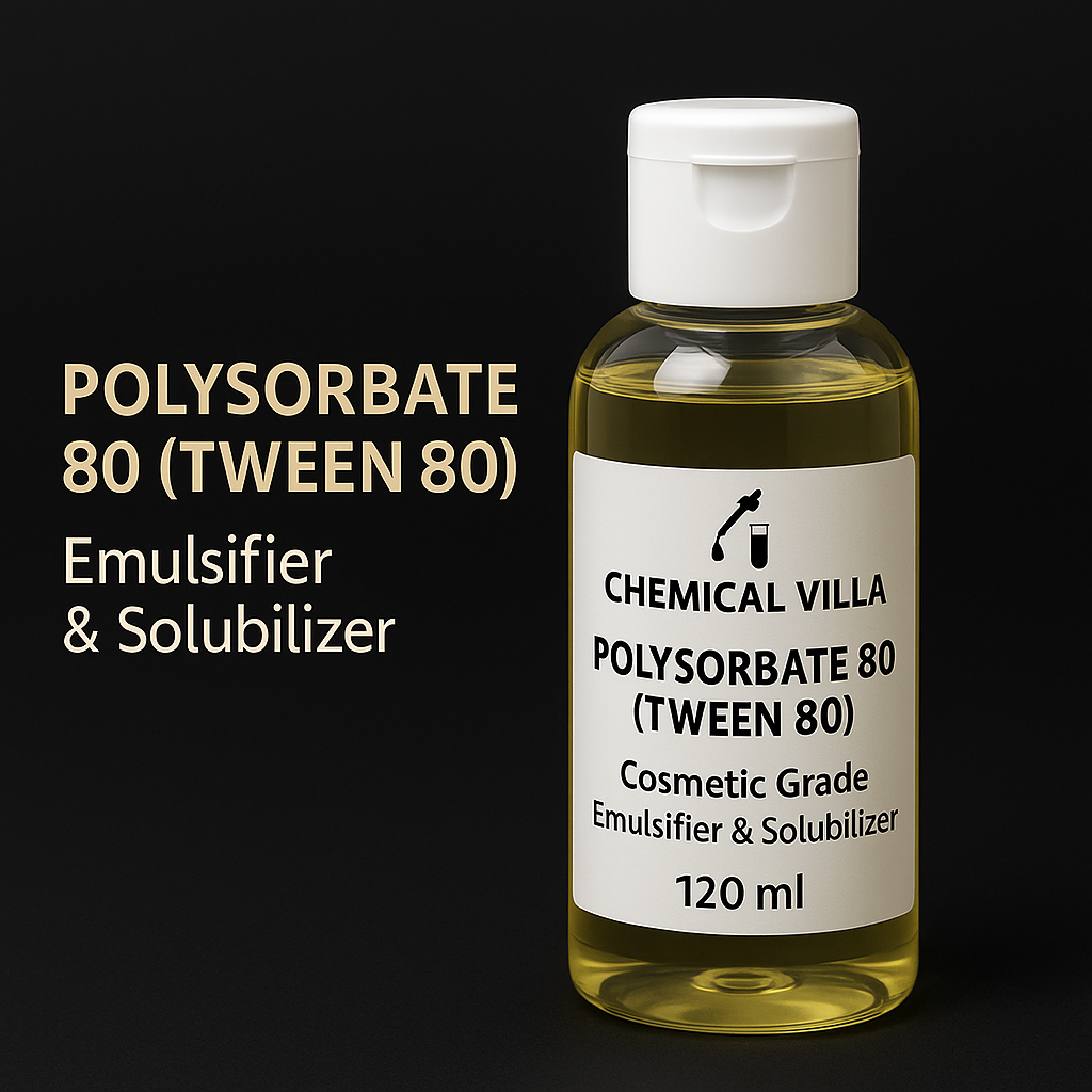 Polysorbate 80 (Tween 80) – 120 ml | Cosmetic-Grade Emulsifier & Solubilizer | Chemical Villa
