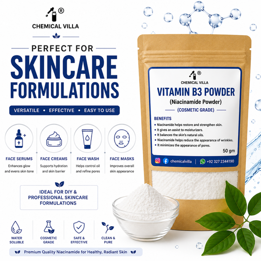 Niacinamide Powder (Vitamin B3) 50g Cosmetic Grade | Chemical Villa Pakistan