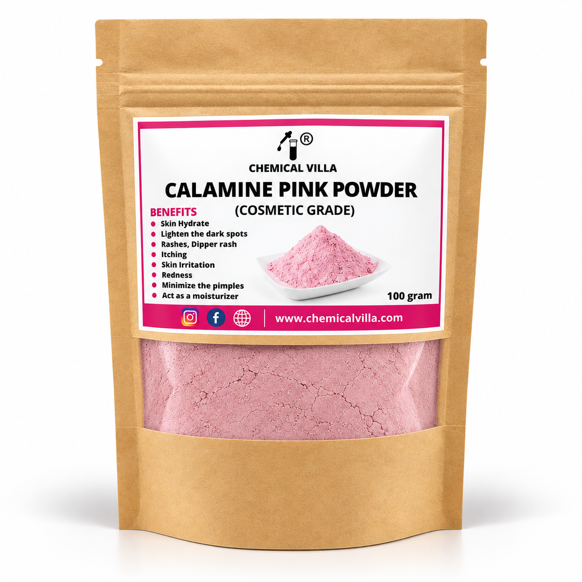 Calamine Pink Powder 100g - Soothing Skin Relief
