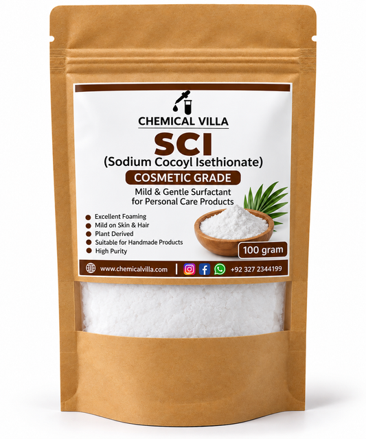 SCI Powder (Sodium Cocoyl Isethionate) 100g | Cosmetic Grade Sulfate-Free Mild Surfactant | Chemical Villa