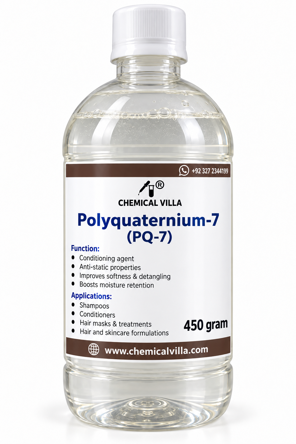 Polyquaternium-7 (PQ-7) Cosmetic Grade Conditioner | Hair Care Raw Material | 450g | Chemical Villa