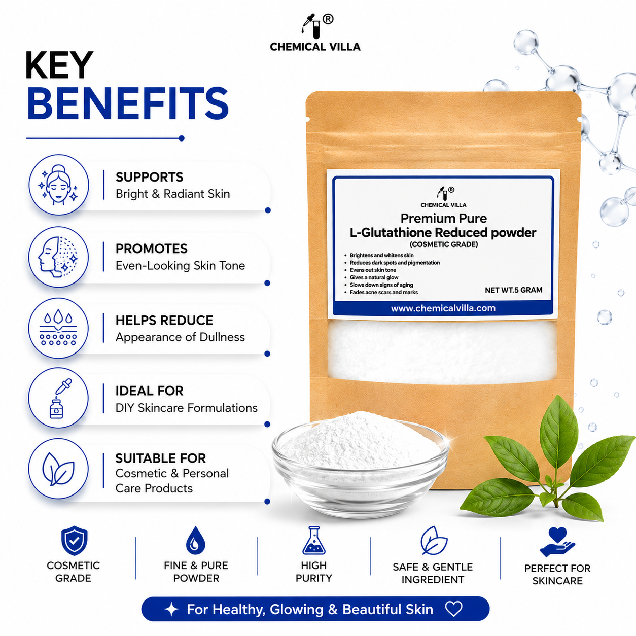 L-Glutathione Reduced Powder 5 Gram