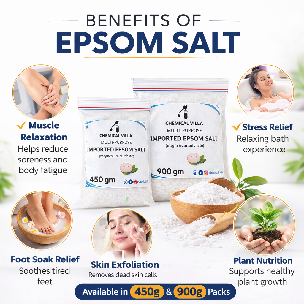 Epsom Salt 900 | Crystal Epsom Salt for Plants, Bath & Multi-Purpose – Chemical Villa