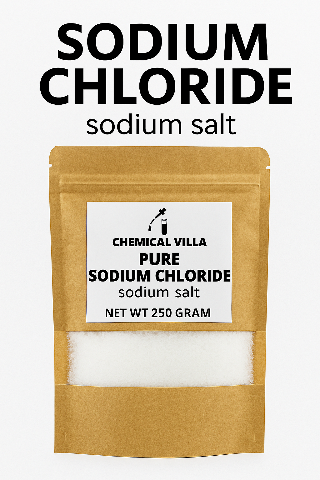 Sodium Chloride (Cosmetic Grade)250 gram – Pure Salt for Skincare & Haircare | Chemical Villa Pakistan