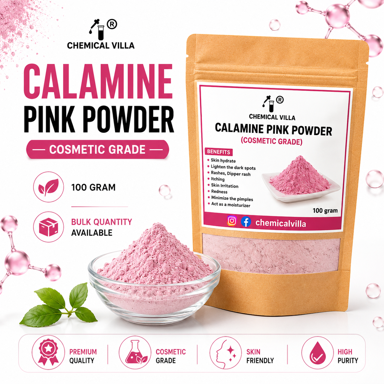 Calamine Pink Powder 100g - Soothing Skin Relief