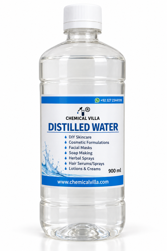 Distilled Water Cosmetic Grade | Pure Deionized Water for Skincare, Soap Making & DIY Cosmetics | 450ml & 900ml | Chemical Villa