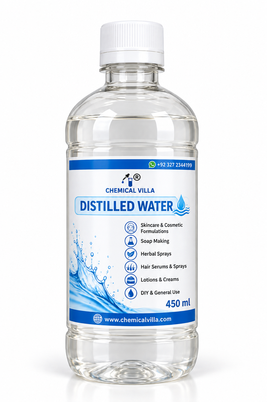Distilled Water Cosmetic Grade | Pure Deionized Water for Skincare, Soap Making & DIY Cosmetics | 450ml & 900ml | Chemical Villa
