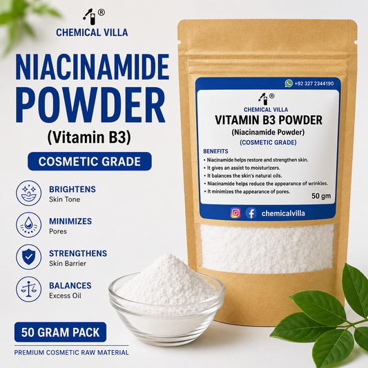Niacinamide Powder (Vitamin B3) 50g Cosmetic Grade | Chemical Villa Pakistan