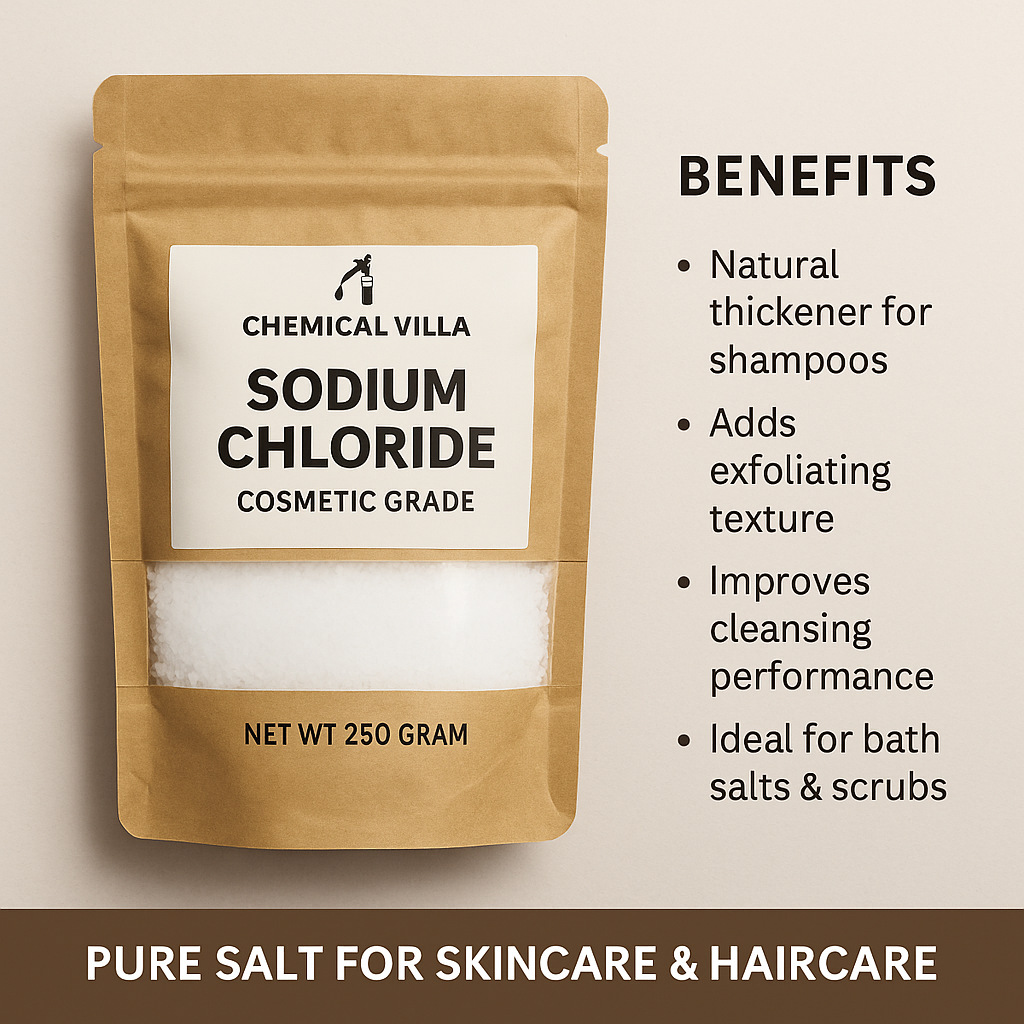 Sodium Chloride (Cosmetic Grade)250 gram – Pure Salt for Skincare & Haircare | Chemical Villa Pakistan