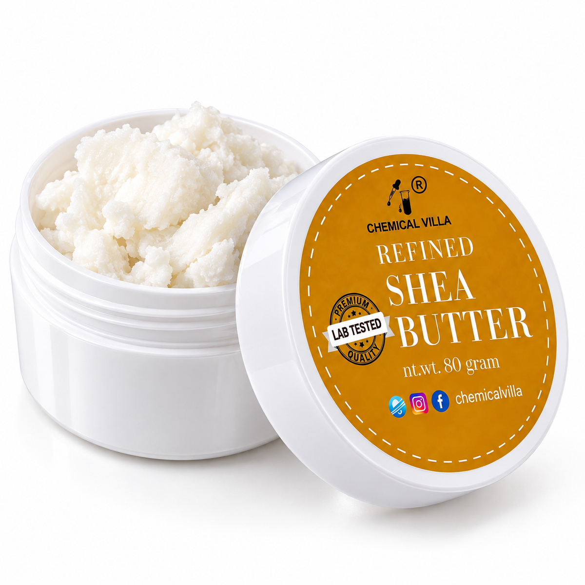 REFINED SHEA BUTTER LAB TESTED APPROVED 80 GRAM
