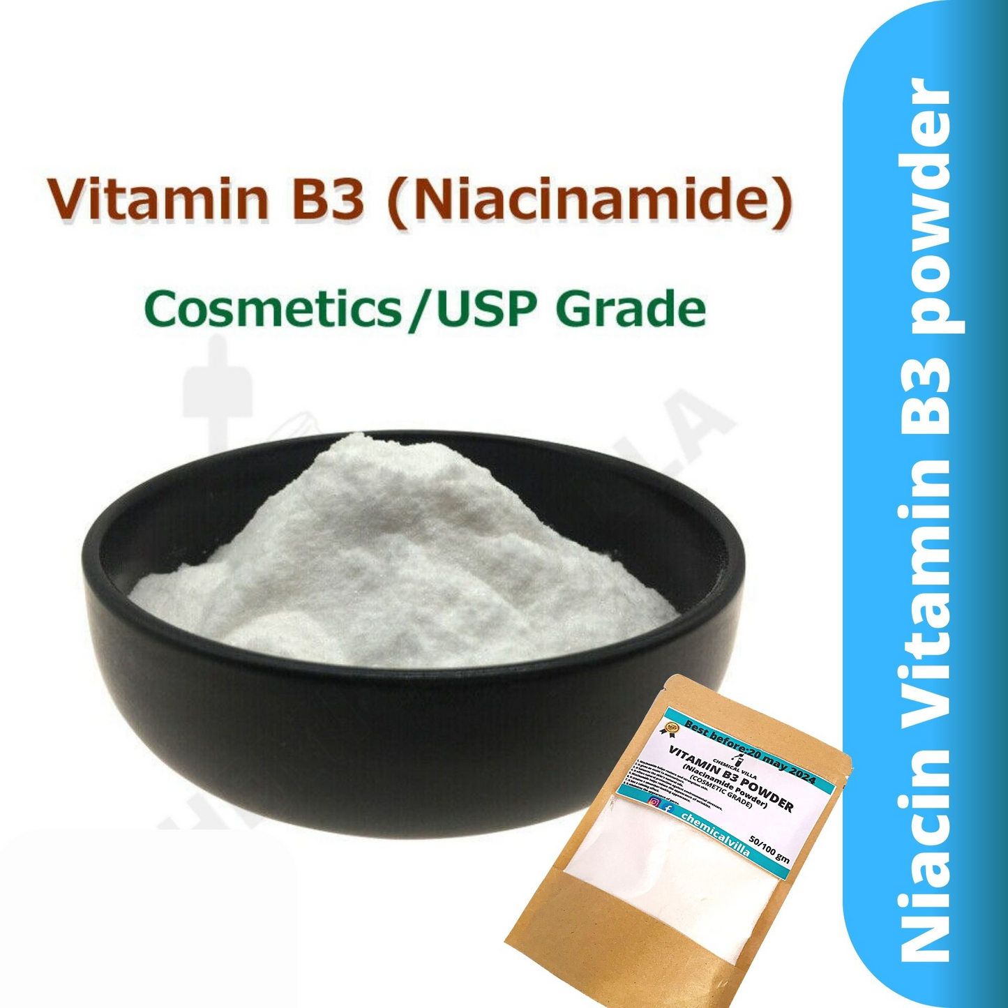 Niacinamide powder 50 gram|Vitamin B3 Powder cosmetic grade