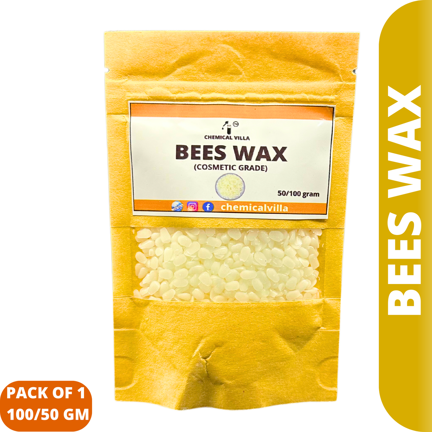 Pure refined Beeswax cosmetic grade 50gram/100 gram