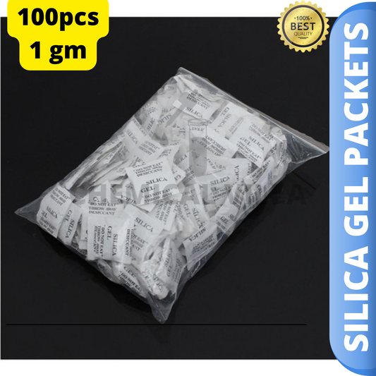 Silica Gel Packs,100 /500 Pcs 1 Gram Desiccant Packets for Moisture Control - Chemical Villa