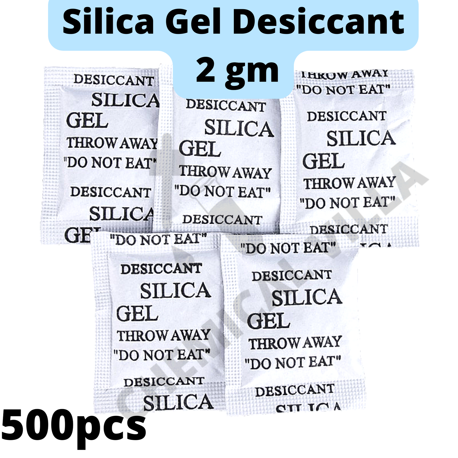 Silica Gel Packs,100 Pcs 2 Gram Desiccant Packets for Moisture Control, Food Grade Silica Gel Packets Moisture Absorbers for Storage - Chemical Villa
