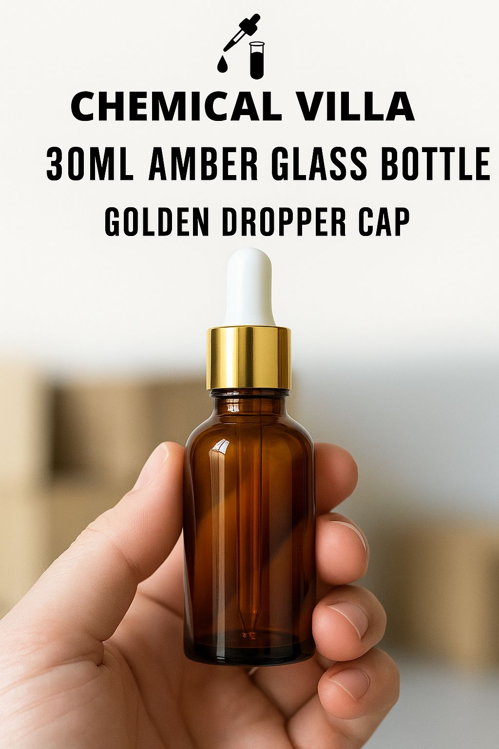 30ml Amber Glass Dropper Bottles (Set of 3, 6) – UV Protection, Leak-Proof, Reusable for Essential Oils & Serums
