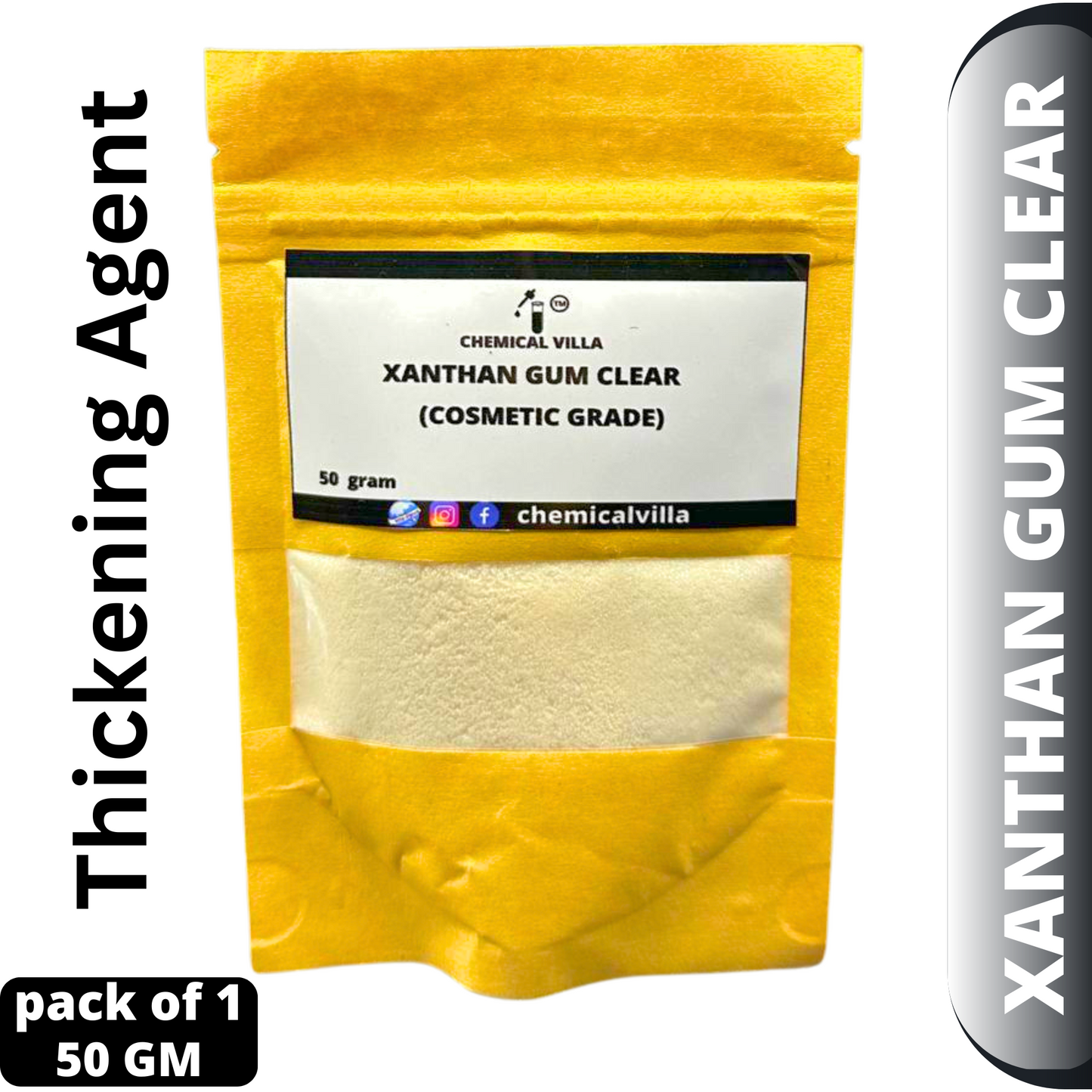 XANTHAN GUM CLEAR (COSMETIC GRADE ) 50 GRAM - Chemical Villa